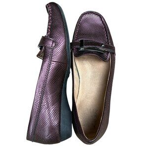 Naturalizer Giselle Purple Animal Print Slide-On Comfort Shoes Women’s‎ Sz 8M
